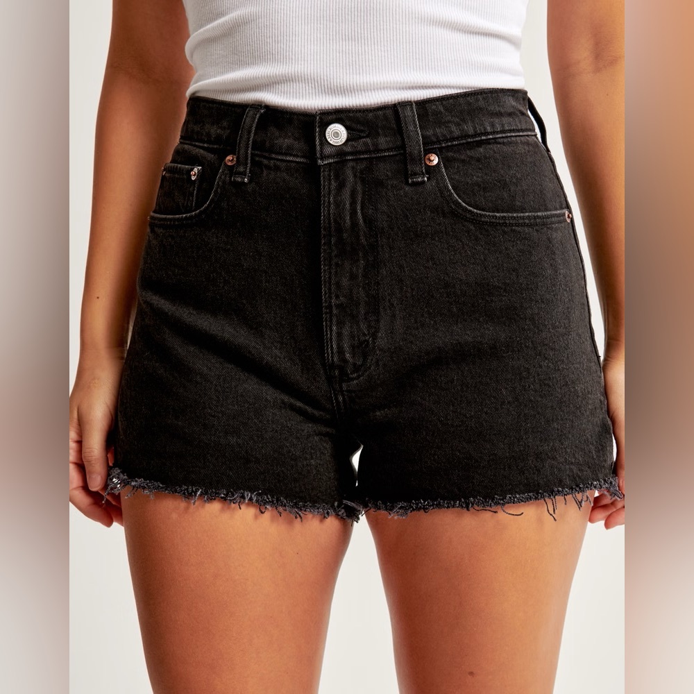 Abercrombie & Fitch Black Denim Shorts